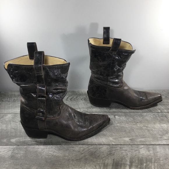 Double H HH Sonora DH5224 Distressed Leather Cowboy Western Slouch Women Boots 8 - Picture 3 of 11